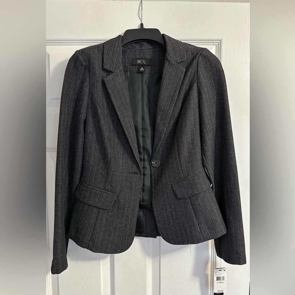 BCX Blazer jacket gray one button 
NEW
TAM: XS
